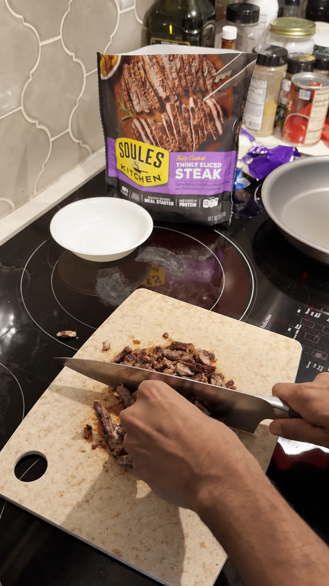 Step photo: chopped steak