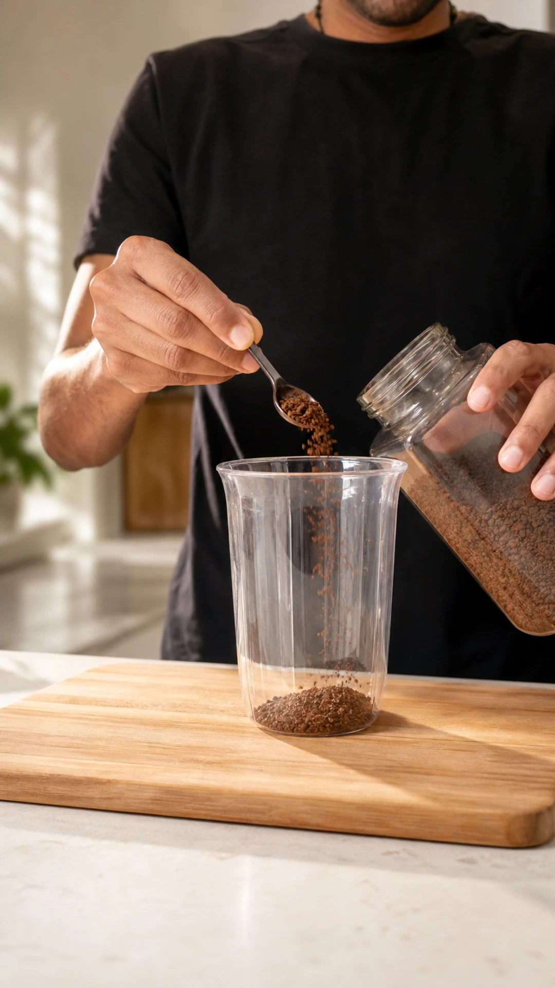 Step photo: instant coffee polished