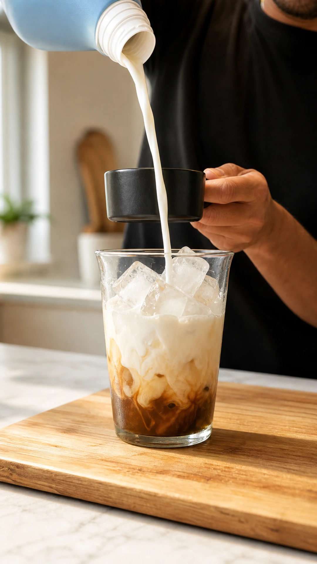 Step photo: add milk polished