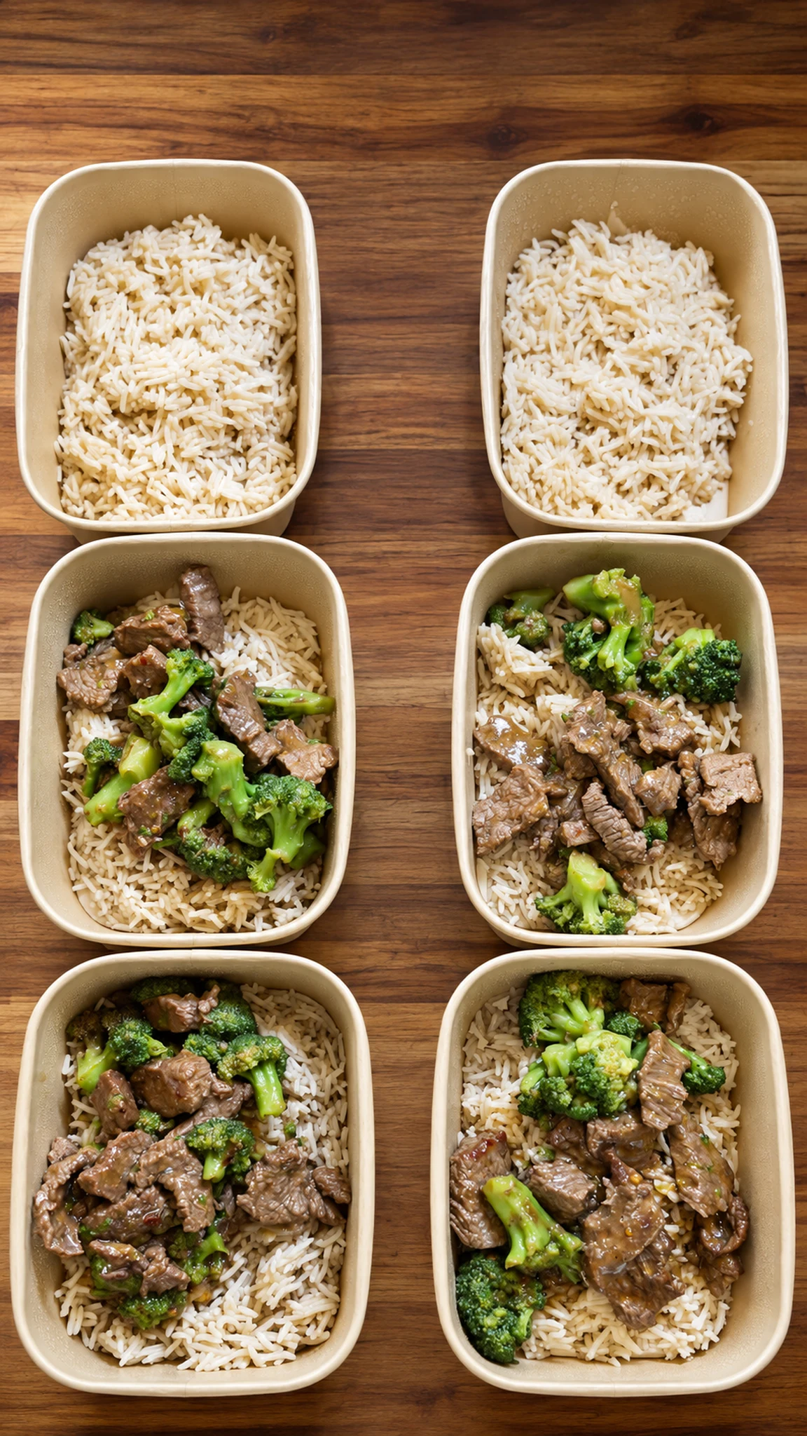 Six adult bowls during meal prep