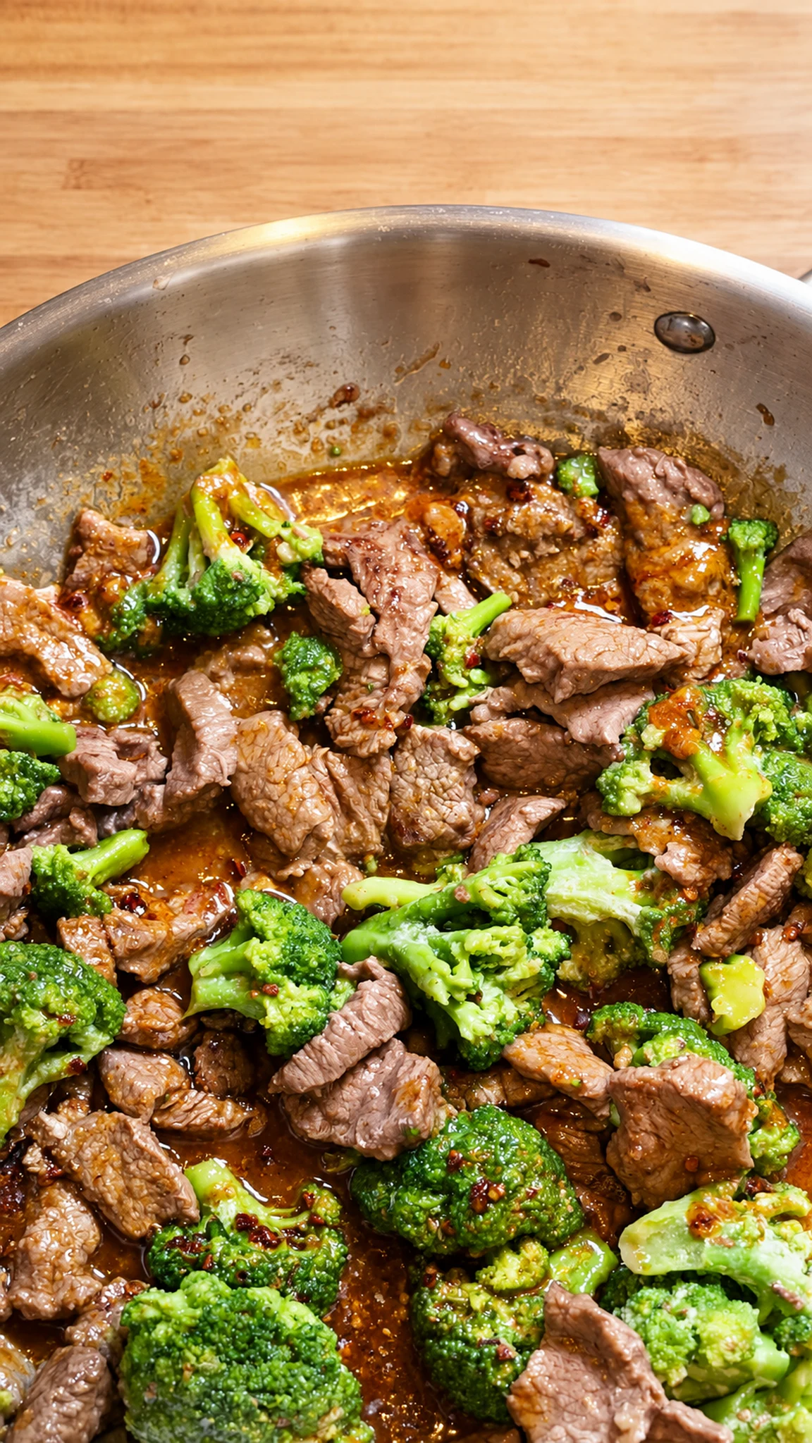 Beef and broccoli in the adult wok
