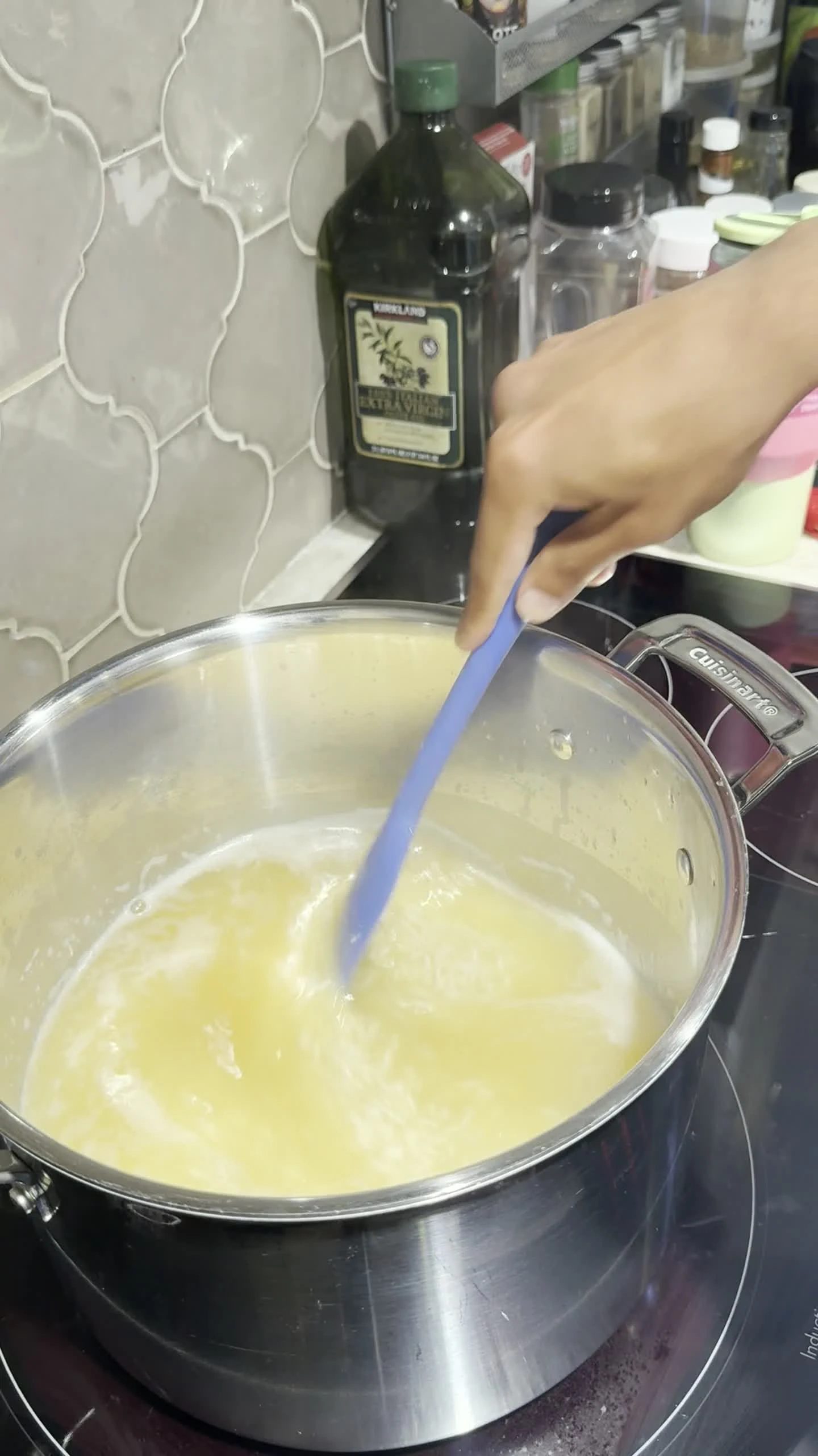 Step photo: stir and cover