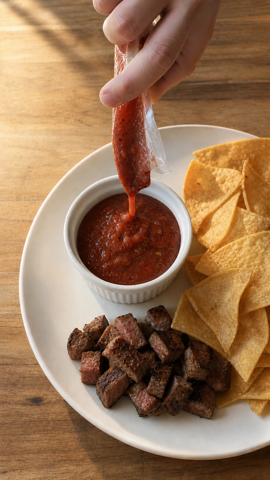 Step photo: portion salsa roja polished