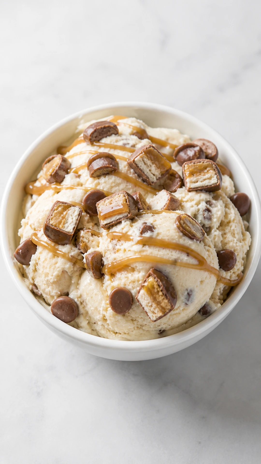 Caramel Shortbread Creami with Twix