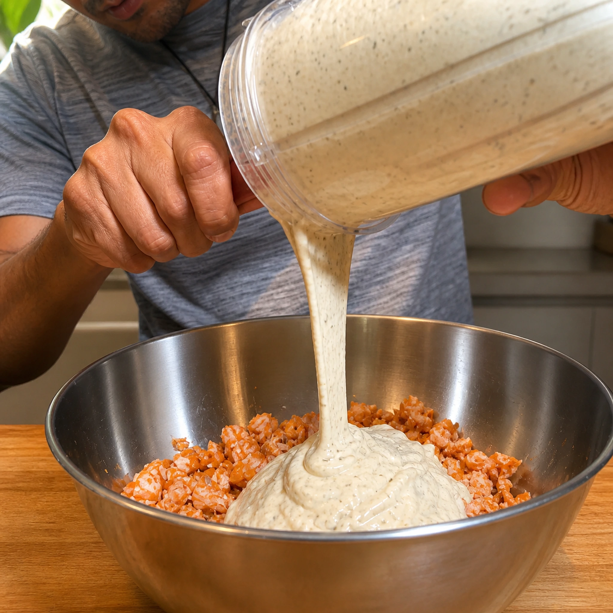 Step photo: alfredo over chicken polished