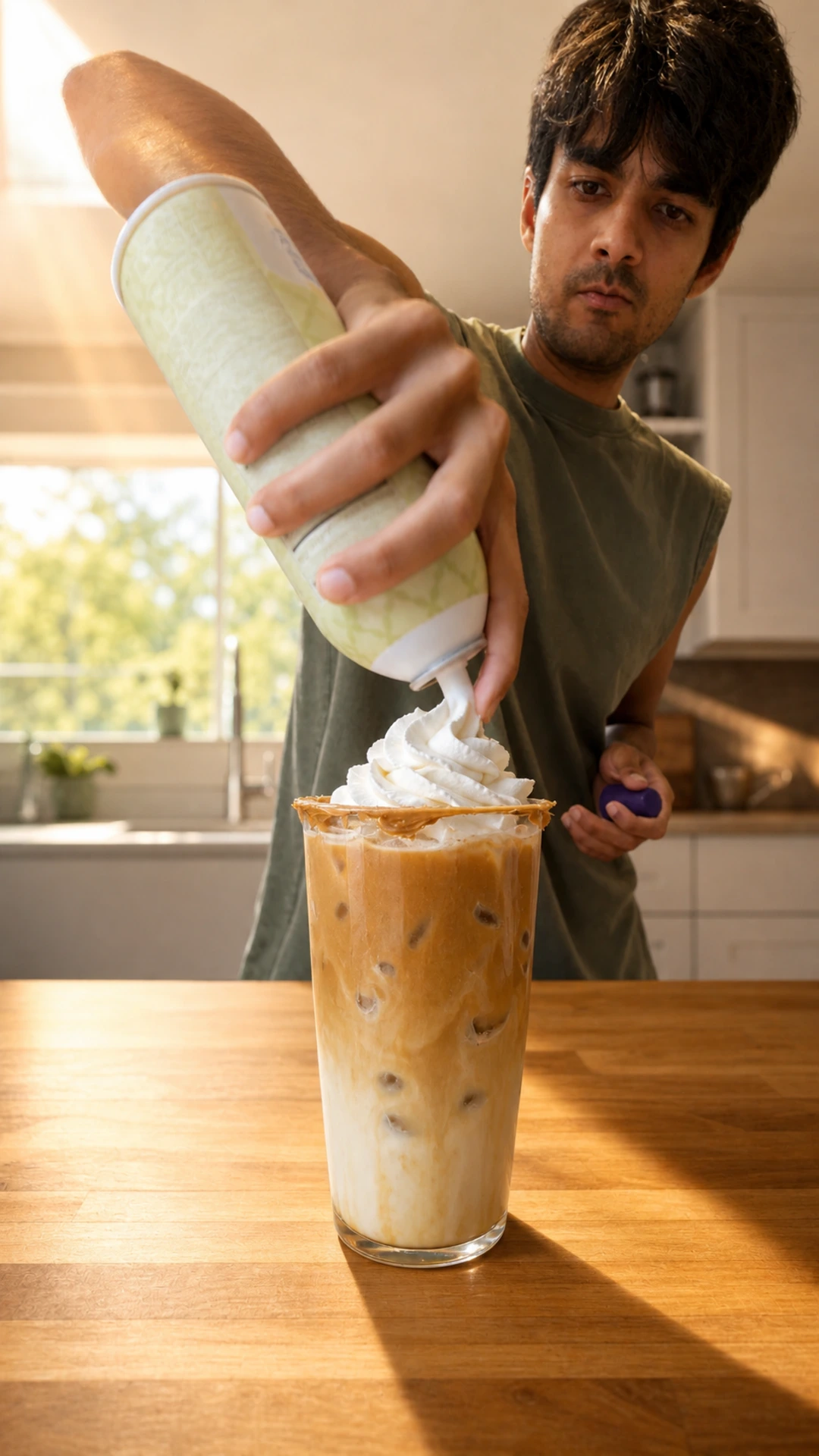 Step photo: whipped topping polished