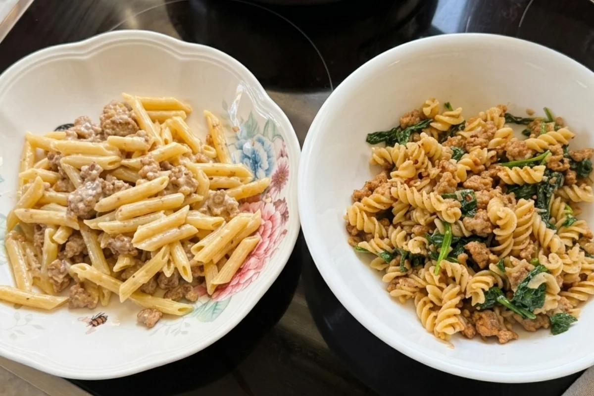 Creamy Sausage Spinach Pasta