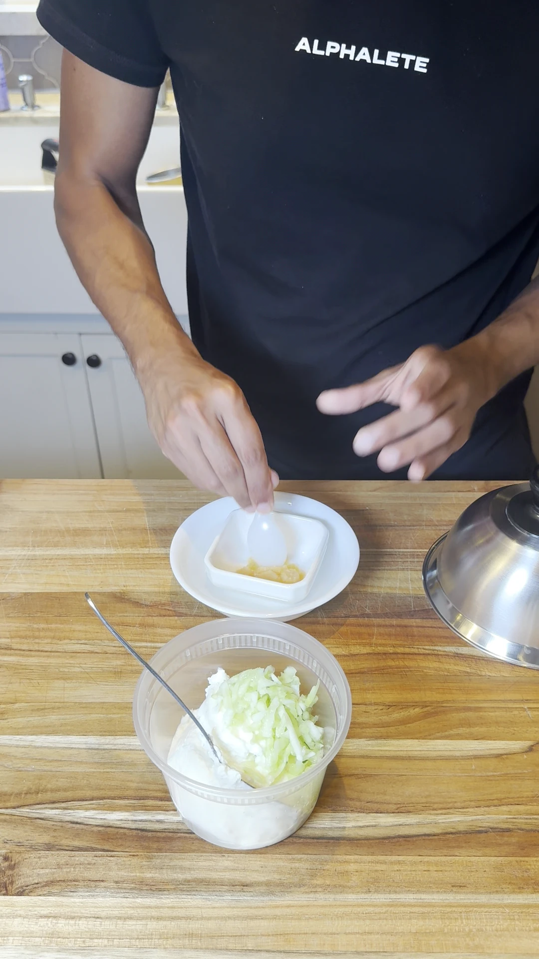 Step photo: add lemon and garlic