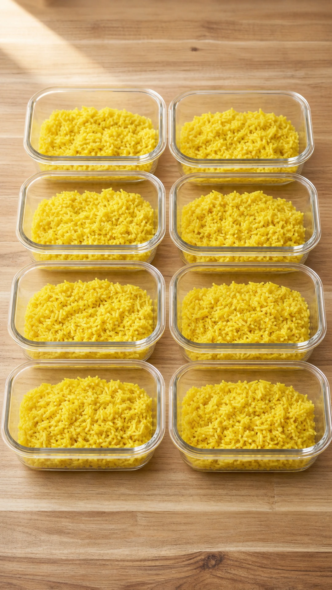 Step photo: portion eight rice servings polished