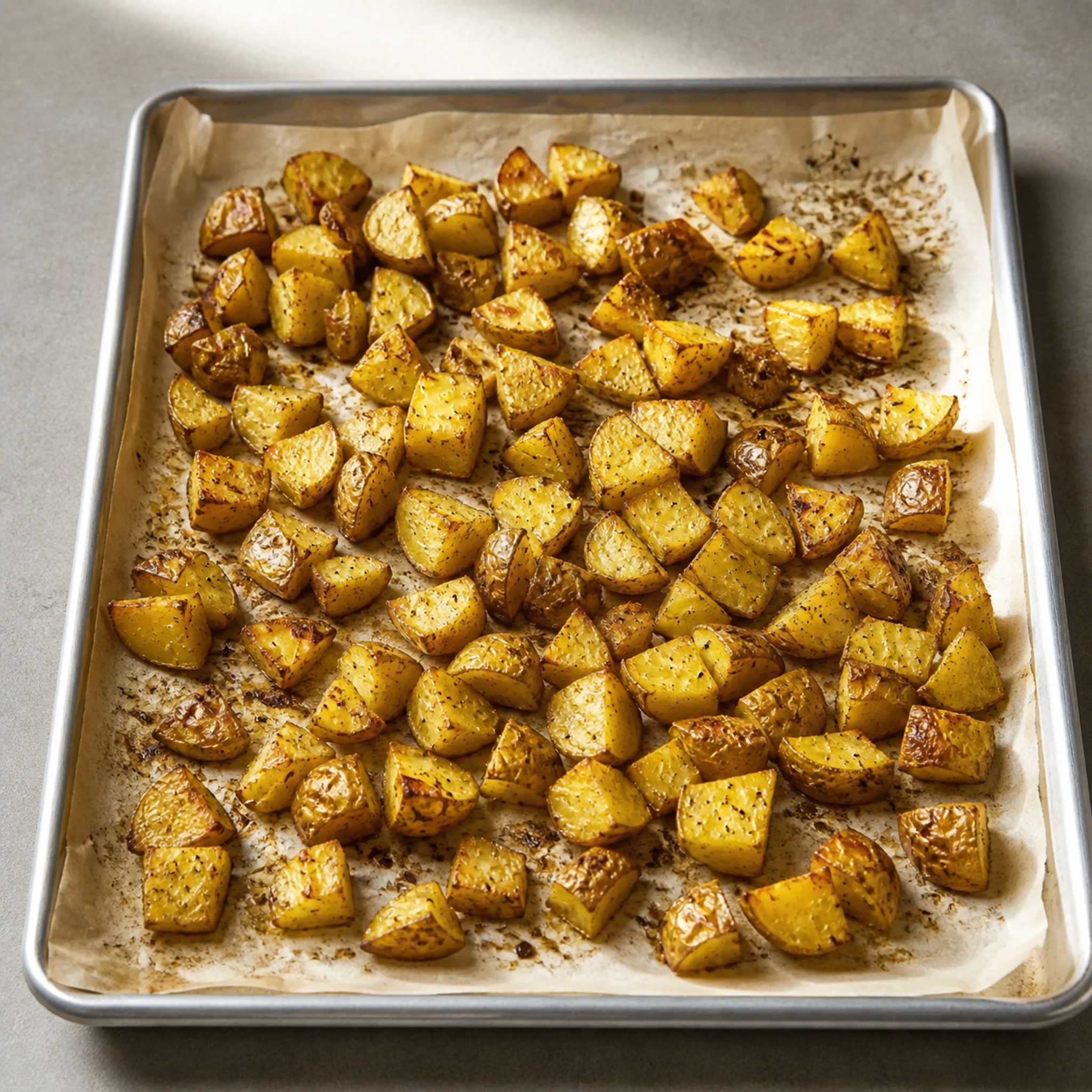Step photo: roasted potatoes polished