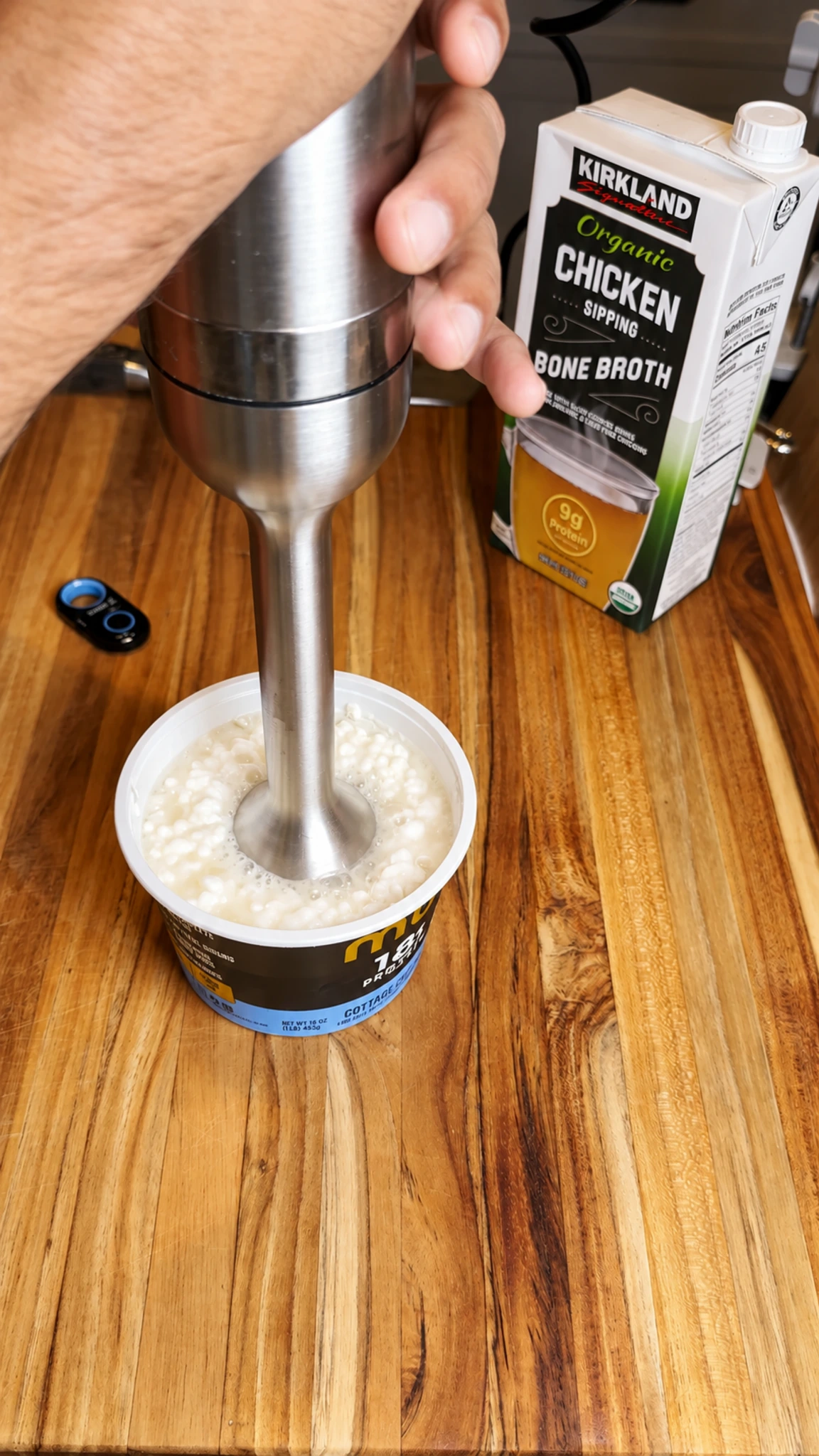 Step photo: blend cottage cheese