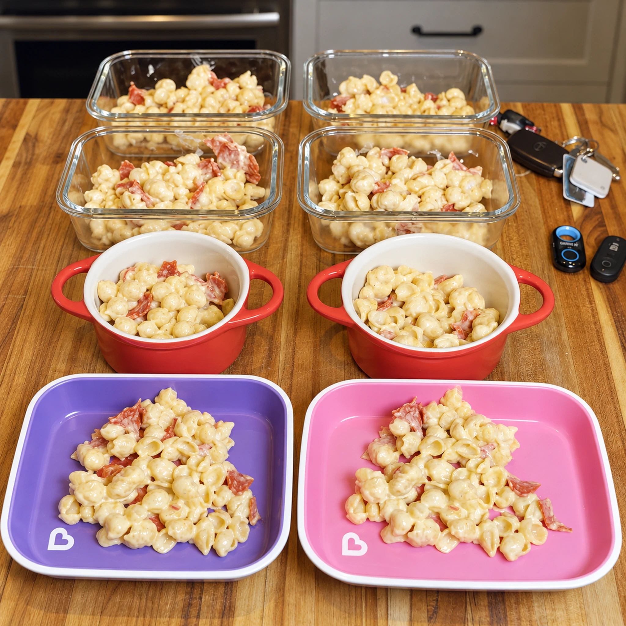 Step photo: portion overhead