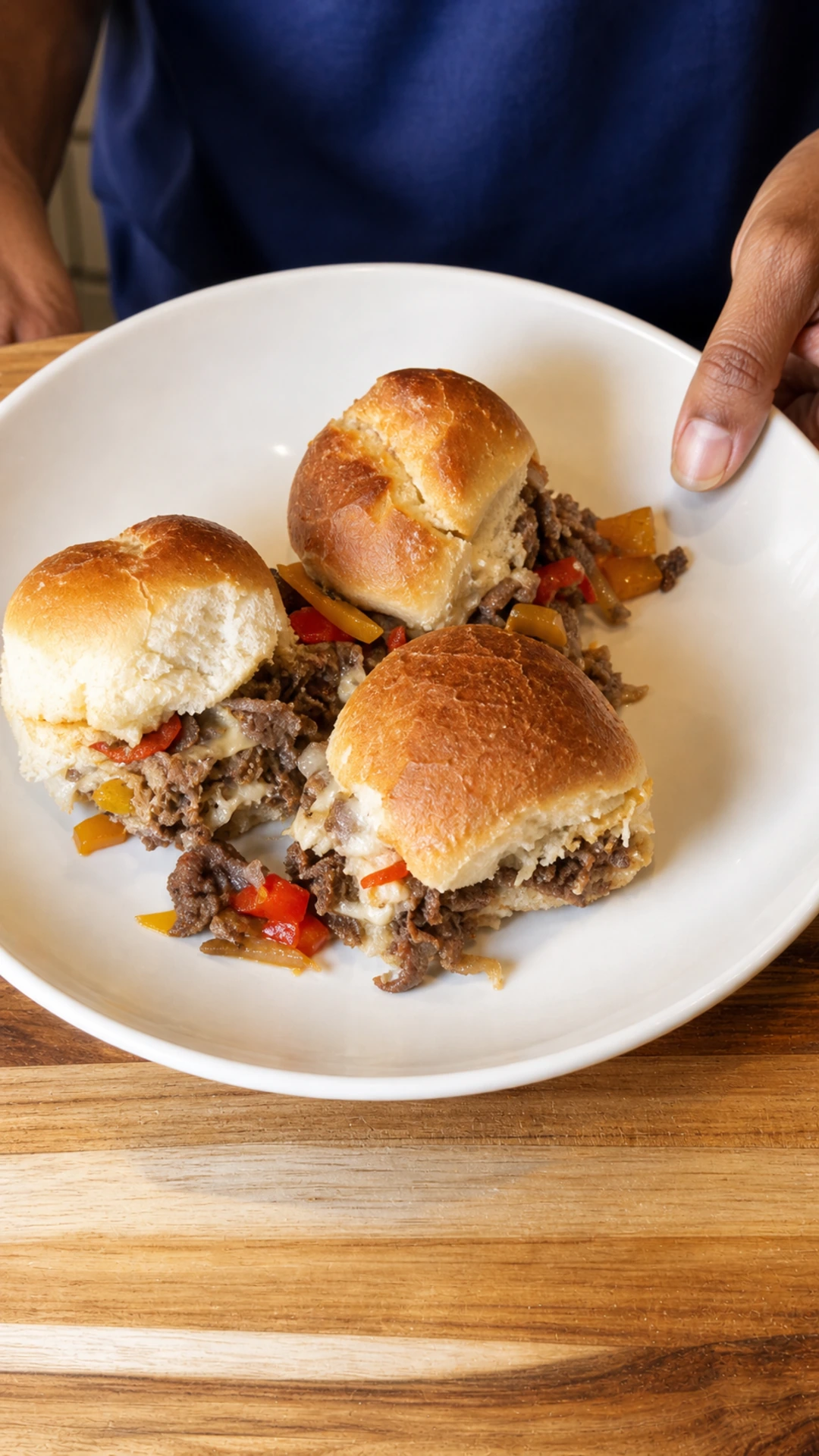 High-Protein Philly Cheesesteak Sliders