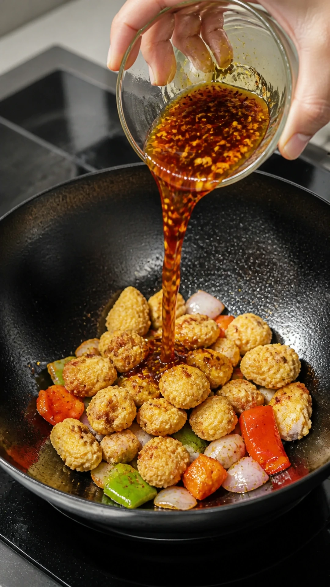 Step photo: pour sauce polished
