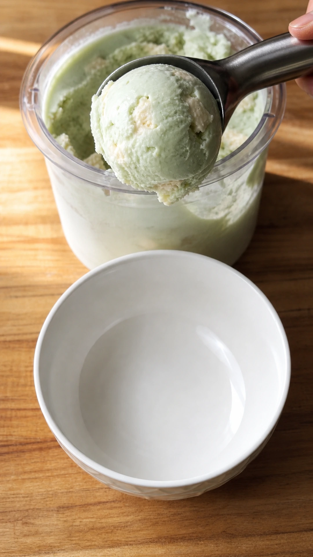 Step photo: scoop creami polished