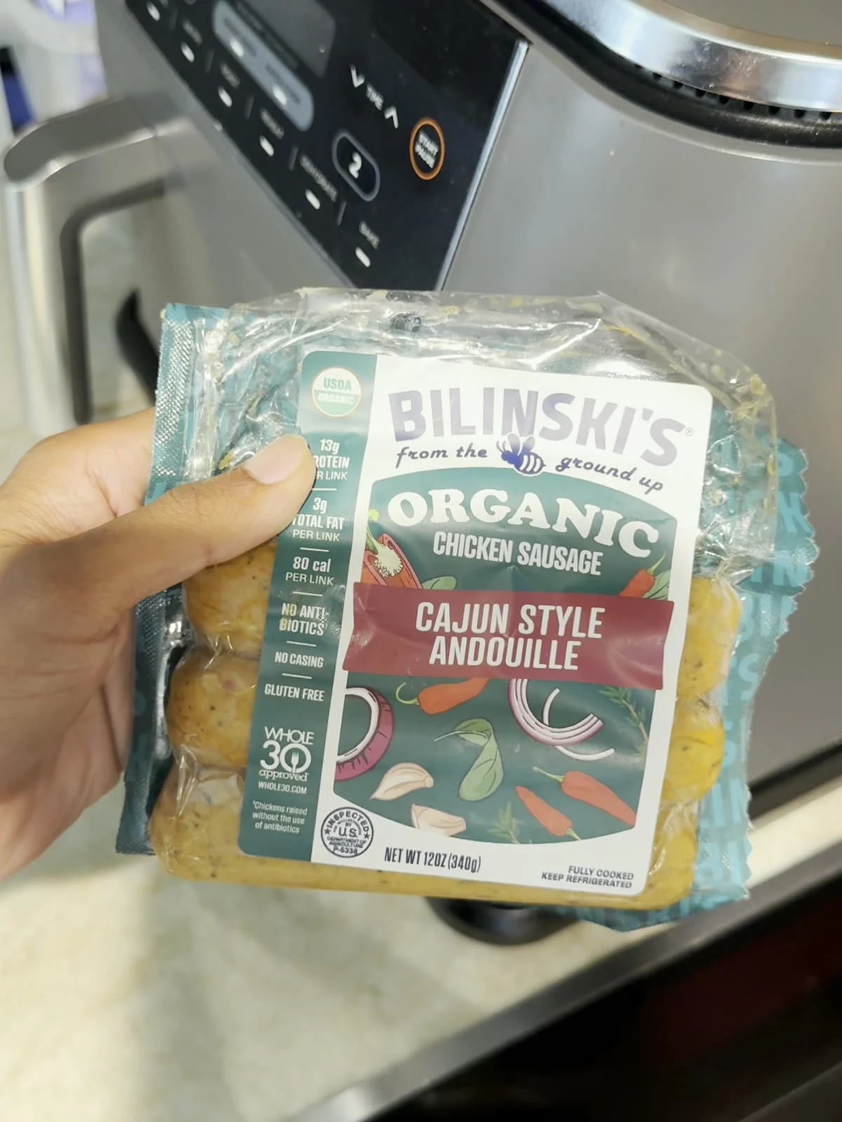 Bilinski's Organic Cajun Style Andouille Chicken Sausage (fully cooked)