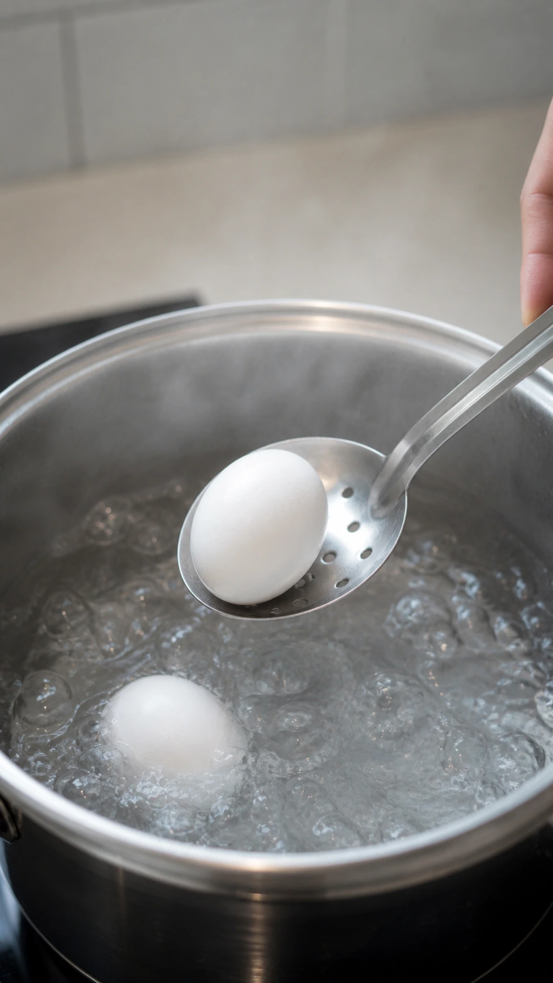 Step photo: lower eggs polished