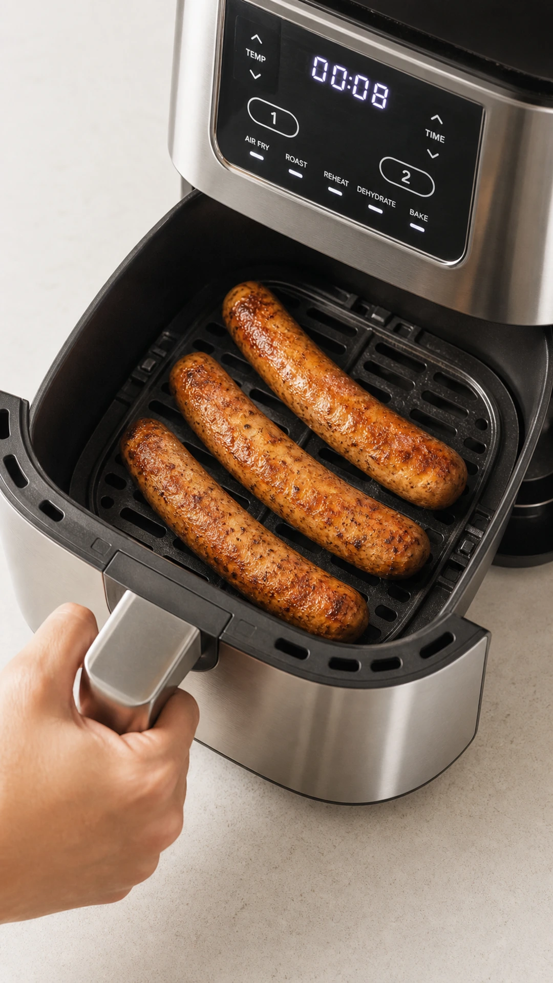 Step photo: cook sausage polished