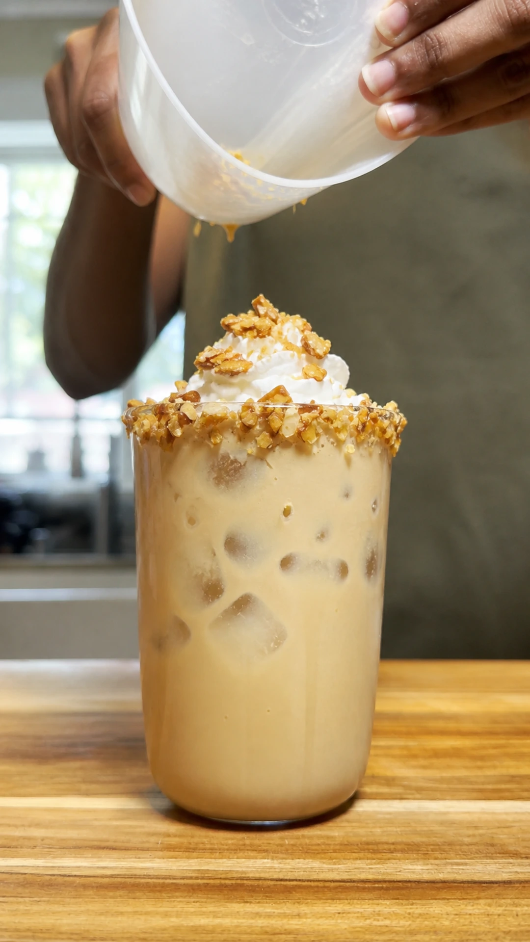 Salted Caramel Pretzel Iced Proffee