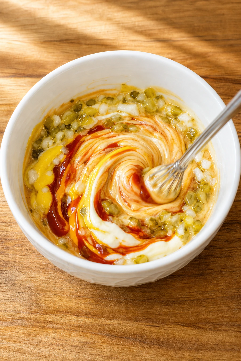 Step photo: sauce hack seasoning polished