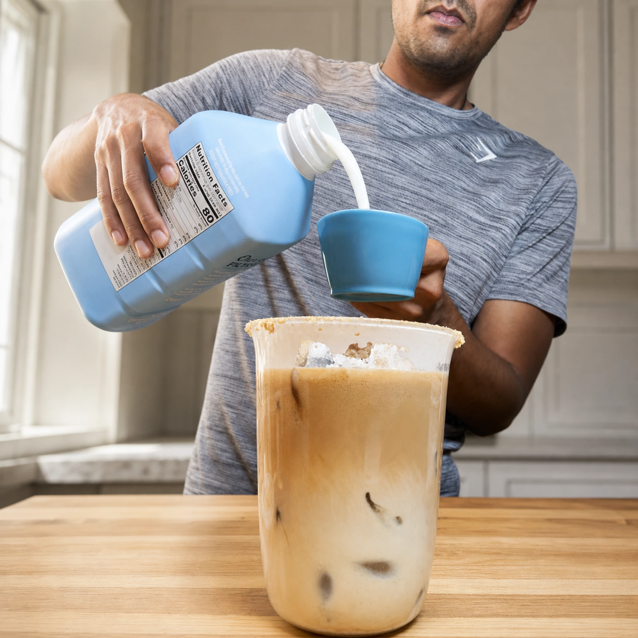 Step photo: add ultra filtered milk polished