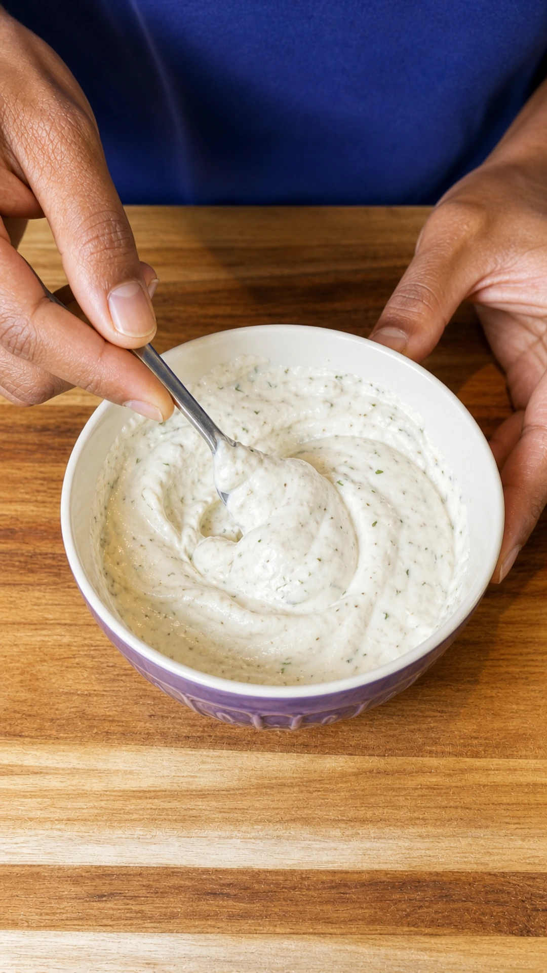 Step photo: mix ranch dip polished