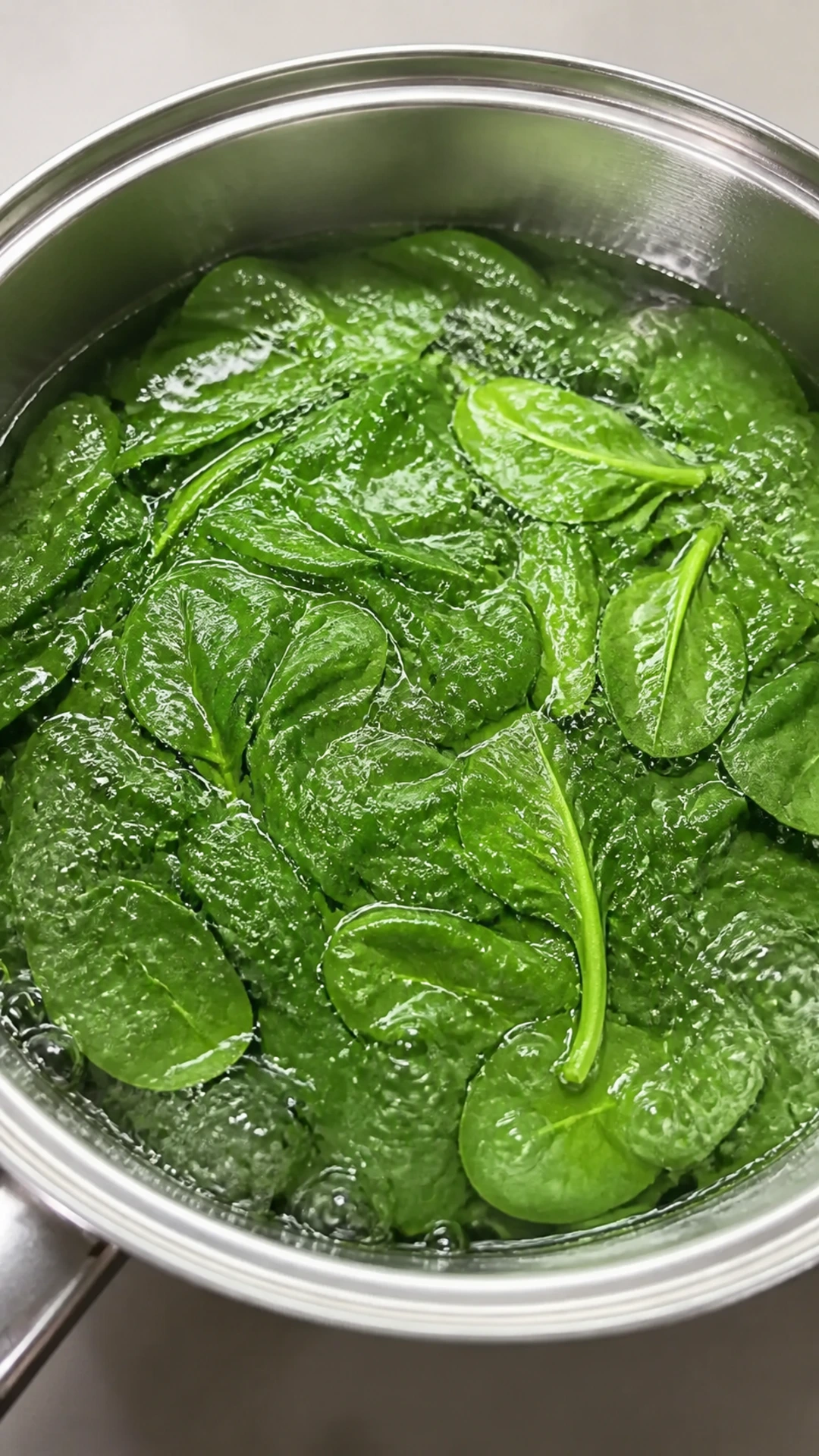 Step photo: blanch spinach polished
