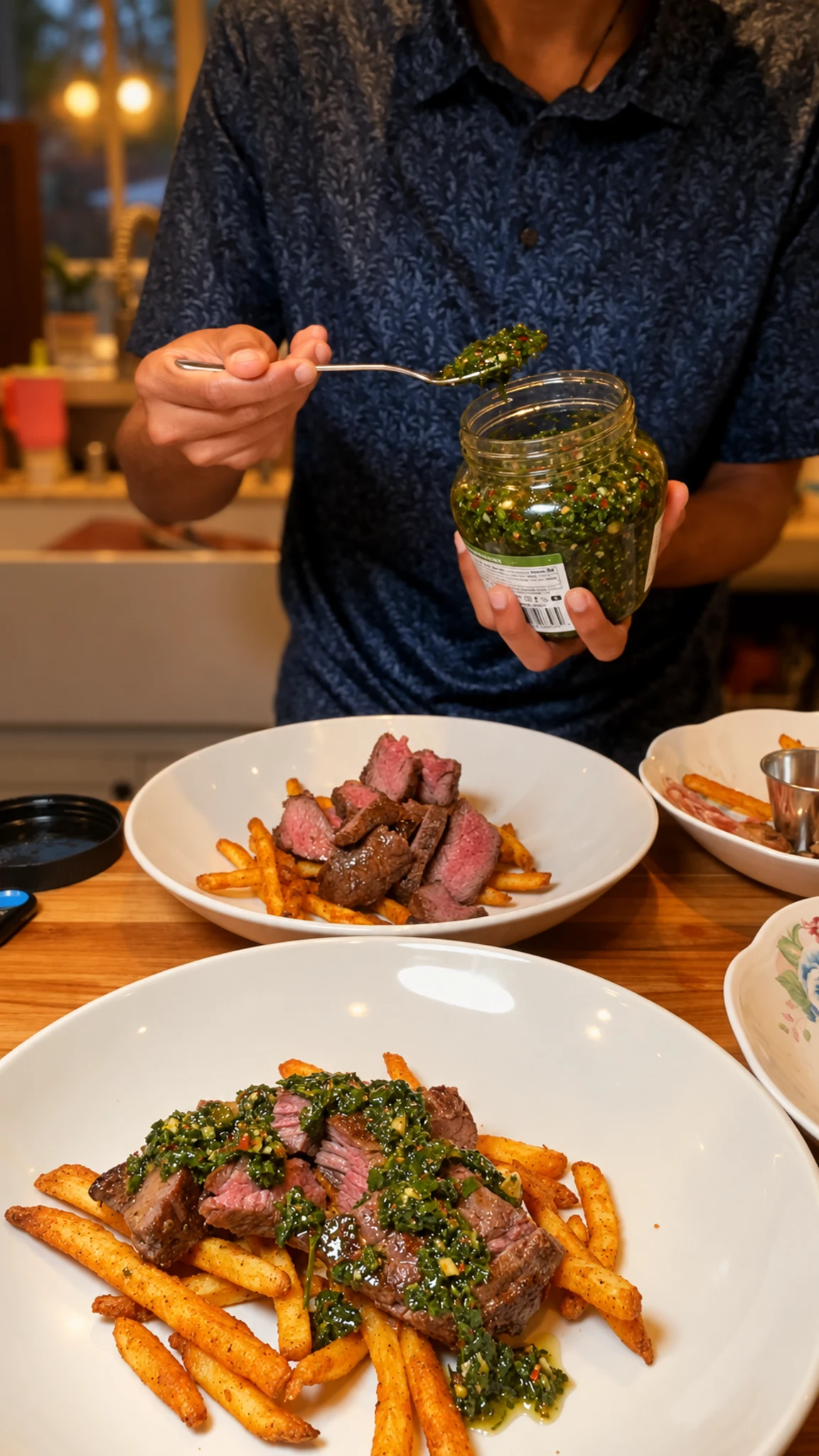 Step photo: spoon chimichurri