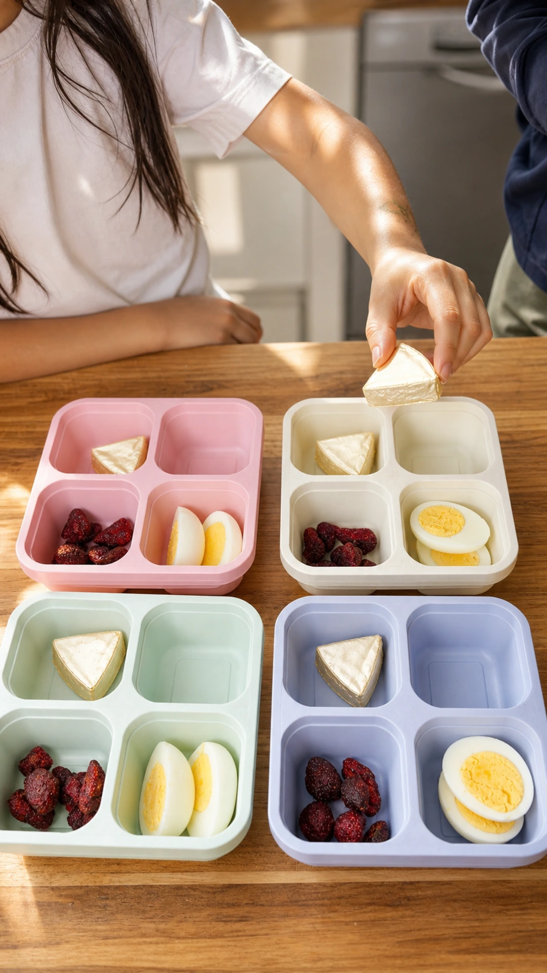 Step photo: add cheese wedges polished