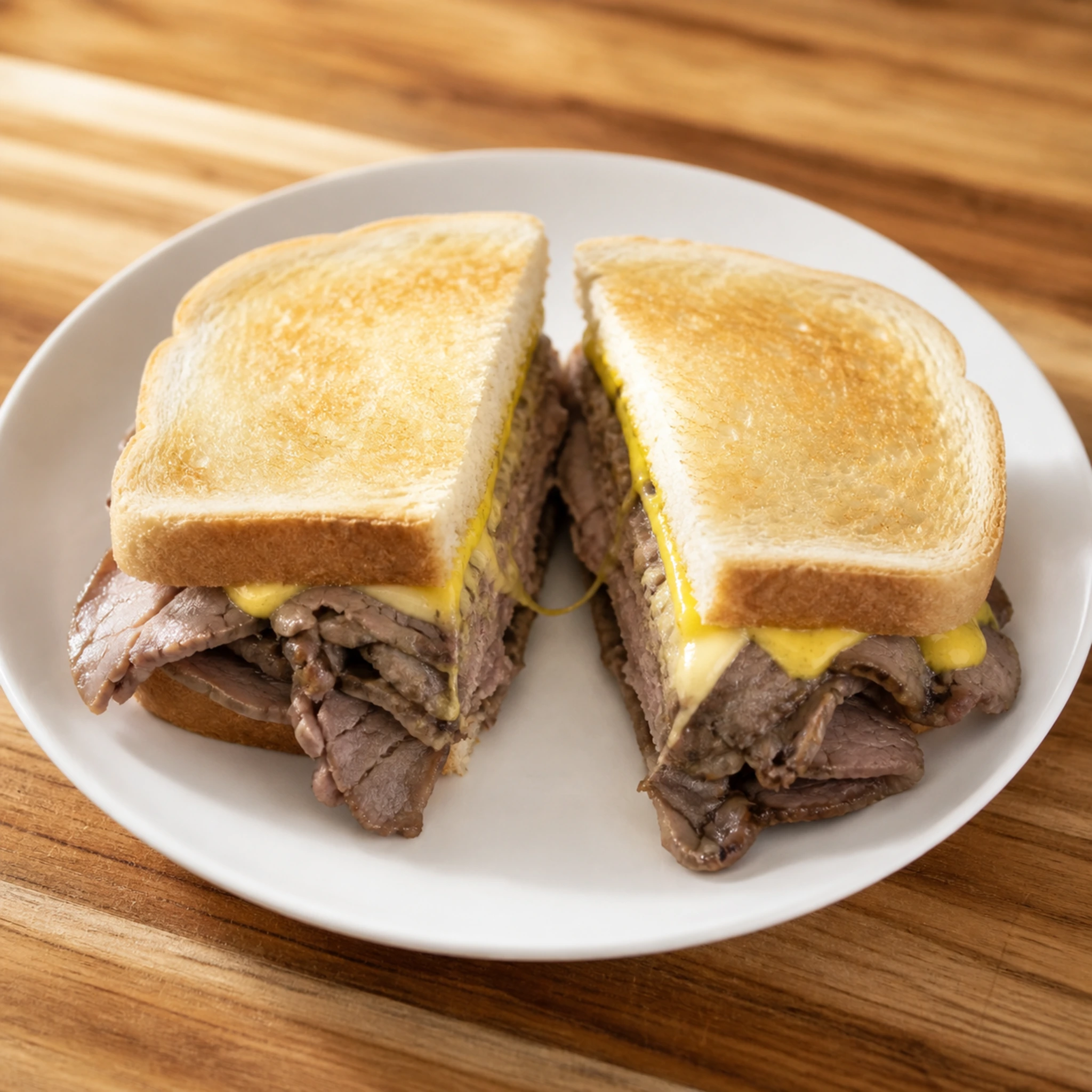 260-Calorie Toasted Roast Beef & Cheese Sandwich