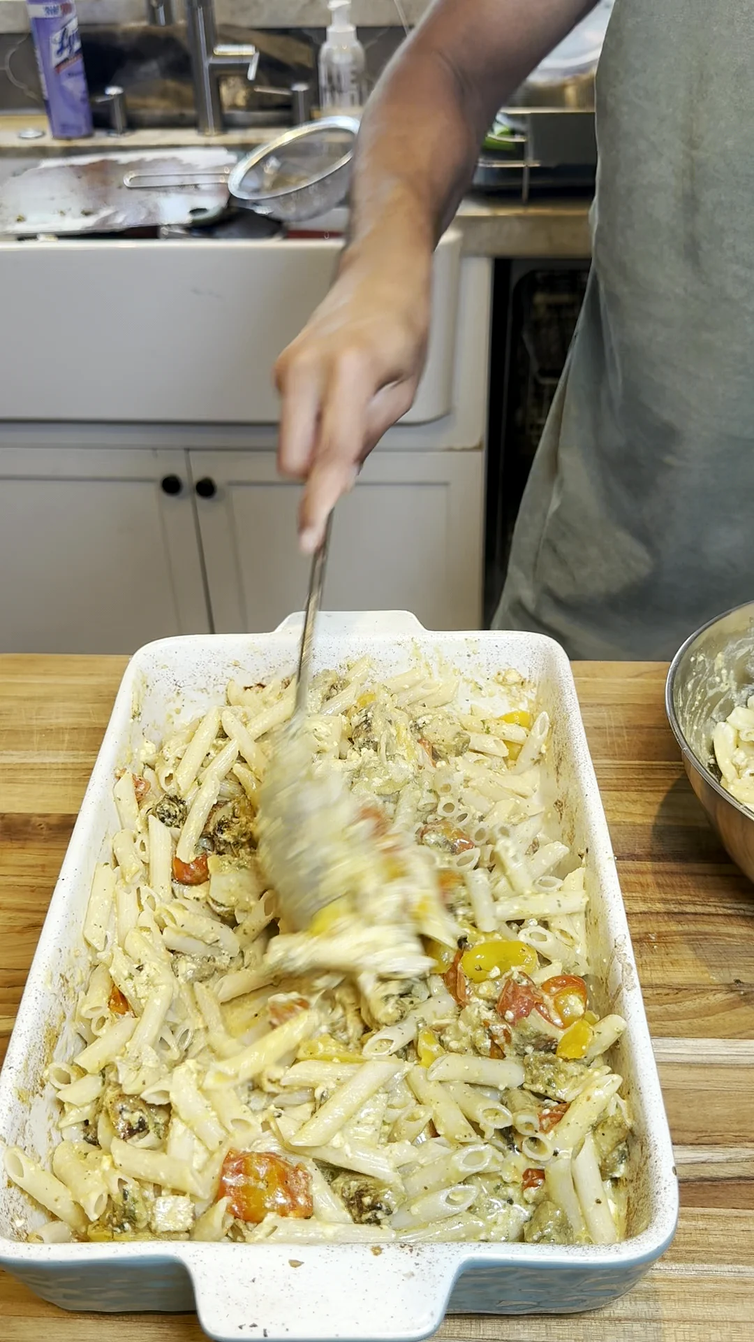 Step photo: mix low carb pasta