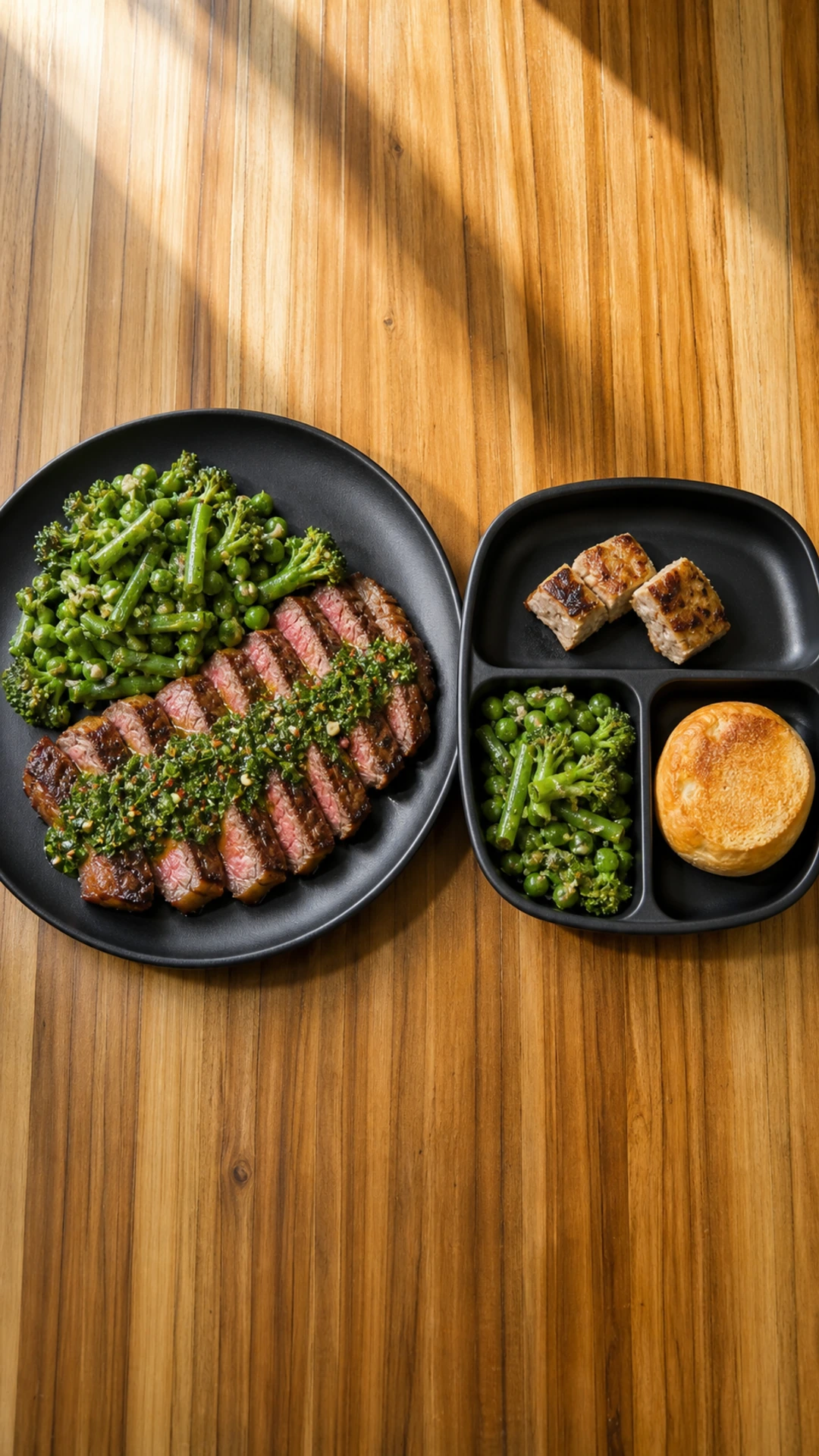 Weeknight Picanha with Chimichurri & Frozen Greens